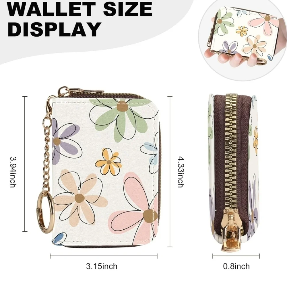 Floral Patterned Card Holder Wallet